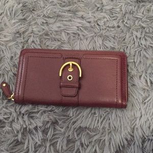 Burgendy Coach Womens Wallet